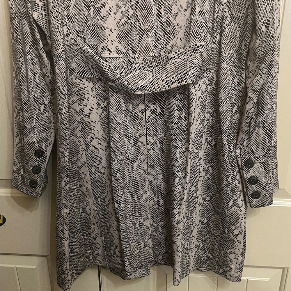 CAbi Snake-Print Button-Front Coat - Picture 7 of 12